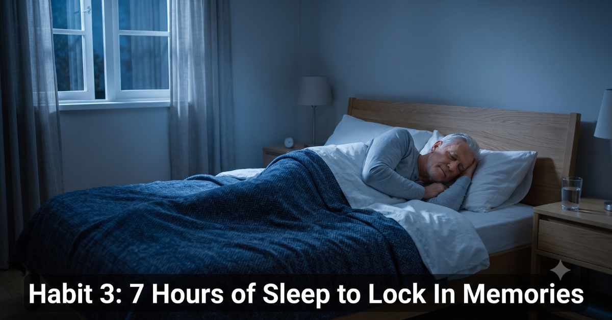 Habit 3: 7 hours of sleep to lock in memories