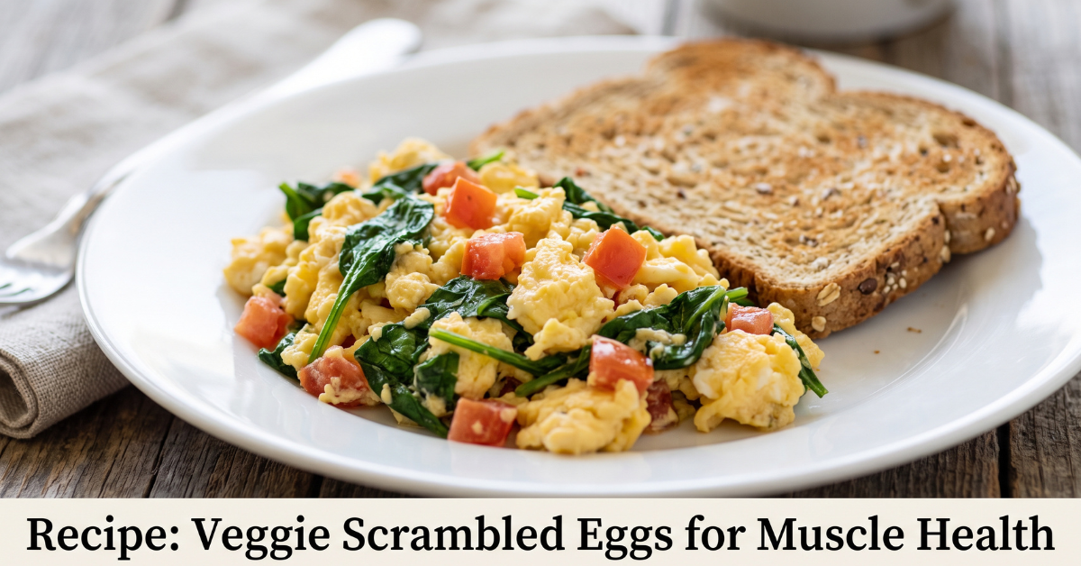 Veggie scrambled eggs recipe for seniors