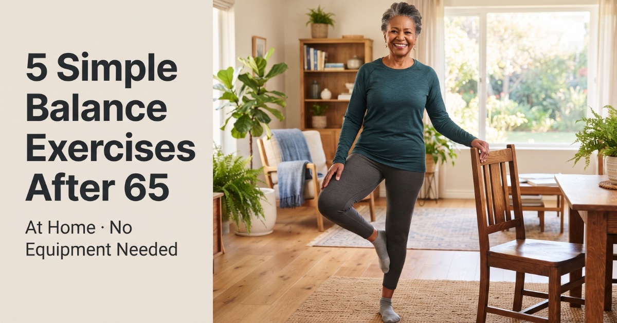 5 Simple Balance Exercises After 65 You Can Do at Home — No Equipment Needed